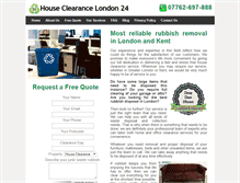 Tablet Screenshot of houseclearance24.co.uk